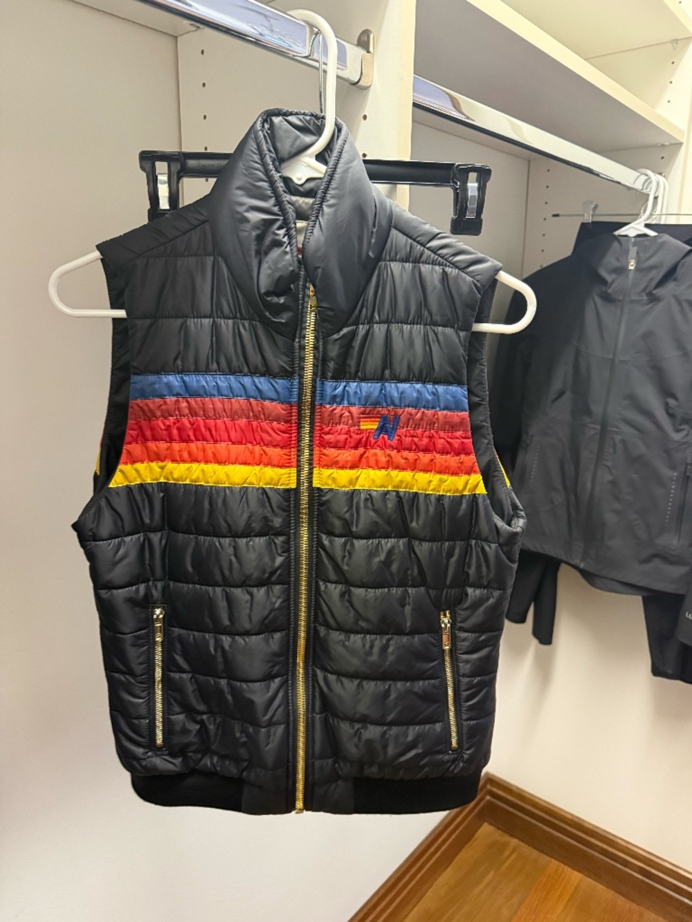 Aviator Nation Women's 5 Stripe Vest - Black XS - Picture 2 of 5